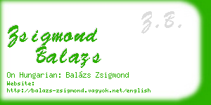 zsigmond balazs business card